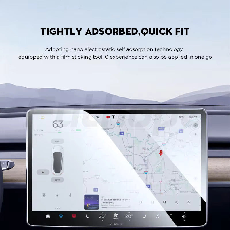 Futhope Tempered Glass Screen Protector for Tesla Model 3 Highland Y (2021-2024)