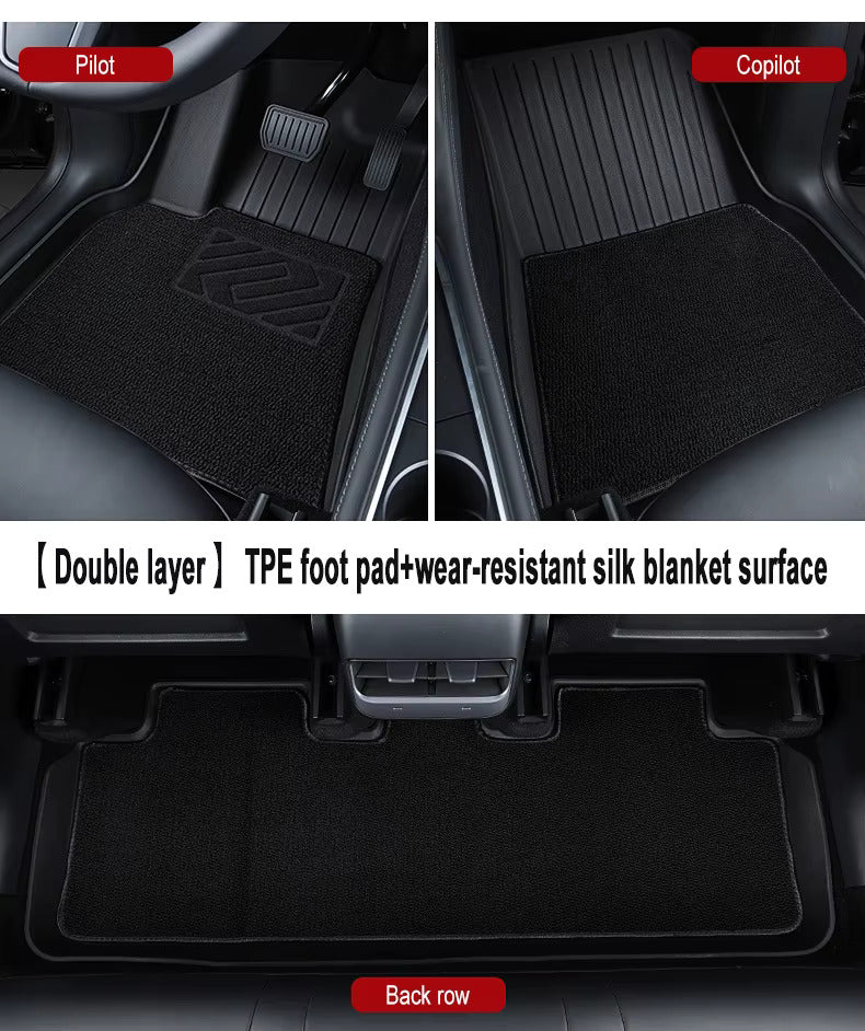 Car Floor Mats for Tesla Model 3 Y 2019-2024 Car Four Seasons Waterproof